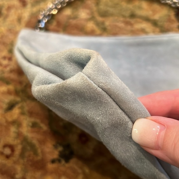 Jimmy Choo Authentic blue/grayish colored suede purse - Picture 6 of 13